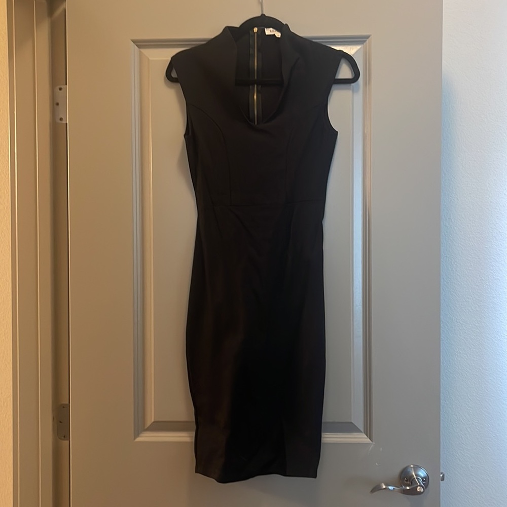 Comfortable black dress for work